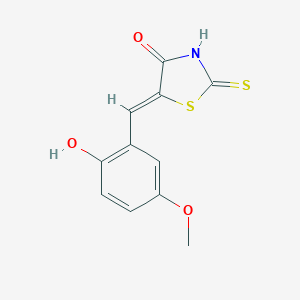 molecular formula C11H9NO3S2 B448427 (5Z)-5-(2-hydroxy-5-methoxybenzylidene)-2-thioxo-1,3-thiazolidin-4-one CAS No. 127378-32-9