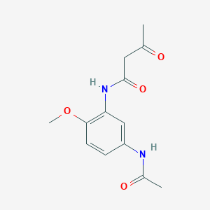 molecular formula C13H16N2O4 B044843 N-(5-acetamido-2-methoxyphenyl)-3-oxobutanamide CAS No. 112854-88-3