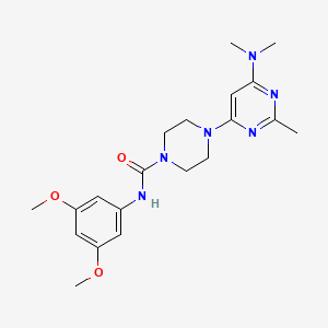 molecular formula C20H28N6O3 B4484379 N-(3,5-dimethoxyphenyl)-4-[6-(dimethylamino)-2-methylpyrimidin-4-yl]piperazine-1-carboxamide 