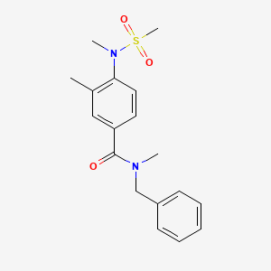 molecular formula C18H22N2O3S B4484430 N-BENZYL-N,3-DIMETHYL-4-(N-METHYLMETHANESULFONAMIDO)BENZAMIDE 