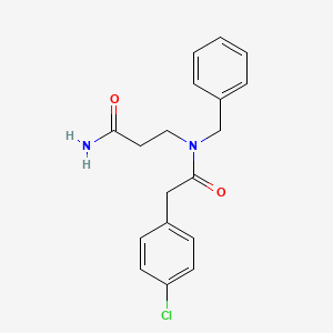 molecular formula C18H19ClN2O2 B4484444 N~3~-benzyl-N~3~-[(4-chlorophenyl)acetyl]-beta-alaninamide 