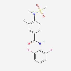 molecular formula C16H16F2N2O3S B4484567 N-(2,6-DIFLUOROPHENYL)-3-METHYL-4-(N-METHYLMETHANESULFONAMIDO)BENZAMIDE 