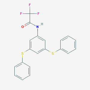 molecular formula C20H14F3NOS2 B448459 N-[3,5-bis(phenylsulfanyl)phenyl]-2,2,2-trifluoroacetamide 