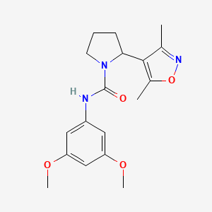 molecular formula C18H23N3O4 B4484615 N-(3,5-dimethoxyphenyl)-2-(3,5-dimethyl-1,2-oxazol-4-yl)pyrrolidine-1-carboxamide 