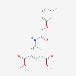 molecular formula C19H19NO6 B448465 Dimethyl 5-{[(3-methylphenoxy)acetyl]amino}isophthalate 
