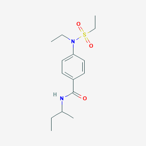 molecular formula C15H24N2O3S B4484727 N-(BUTAN-2-YL)-4-(N-ETHYLETHANESULFONAMIDO)BENZAMIDE 