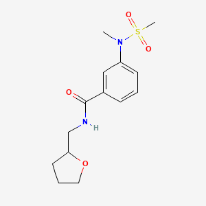 molecular formula C14H20N2O4S B4484773 3-(N-METHYLMETHANESULFONAMIDO)-N-[(OXOLAN-2-YL)METHYL]BENZAMIDE 