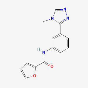 molecular formula C14H12N4O2 B4484855 N-[3-(4-methyl-4H-1,2,4-triazol-3-yl)phenyl]-2-furamide 