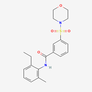 molecular formula C20H24N2O4S B4484867 N-(2-ethyl-6-methylphenyl)-3-(4-morpholinylsulfonyl)benzamide 