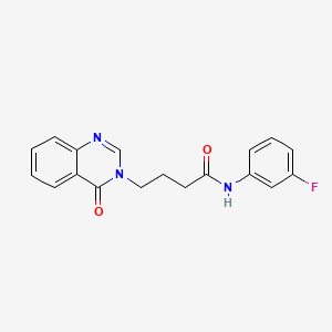 molecular formula C18H16FN3O2 B4484905 N-(3-fluorophenyl)-4-(4-oxoquinazolin-3(4H)-yl)butanamide 