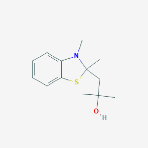 molecular formula C13H19NOS B044850 1-(2,3-Dimethyl-1,3-benzothiazol-2-yl)-2-methylpropan-2-ol CAS No. 123768-22-9