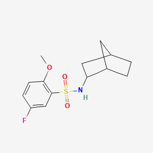 molecular formula C14H18FNO3S B4485089 N-bicyclo[2.2.1]hept-2-yl-5-fluoro-2-methoxybenzenesulfonamide 