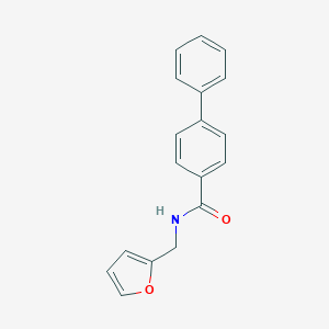 molecular formula C18H15NO2 B448516 N-[(FURAN-2-YL)METHYL]-[1,1'-BIPHENYL]-4-CARBOXAMIDE 