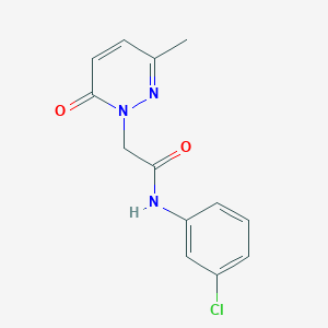 molecular formula C13H12ClN3O2 B4485185 N-(3-chlorophenyl)-2-(3-methyl-6-oxopyridazin-1(6H)-yl)acetamide 