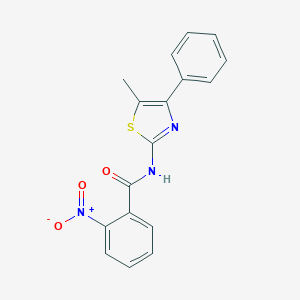 molecular formula C17H13N3O3S B448520 N-(5-methyl-4-phenyl-1,3-thiazol-2-yl)-2-nitrobenzamide CAS No. 318513-37-0