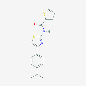 molecular formula C17H16N2OS2 B448523 N-[4-(4-isopropylphenyl)-1,3-thiazol-2-yl]-2-thiophenecarboxamide 