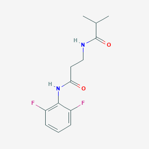 molecular formula C13H16F2N2O2 B4485273 N~1~-(2,6-difluorophenyl)-N~3~-isobutyryl-beta-alaninamide 