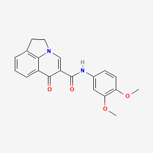 molecular formula C20H18N2O4 B4485322 N-(3,4-dimethoxyphenyl)-6-oxo-1,2-dihydro-6H-pyrrolo[3,2,1-ij]quinoline-5-carboxamide 