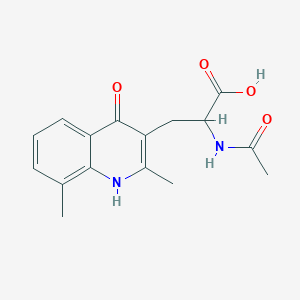 molecular formula C16H18N2O4 B4485450 N-acetyl-3-(2,8-dimethyl-4-oxo-1,4-dihydro-3-quinolinyl)alanine 