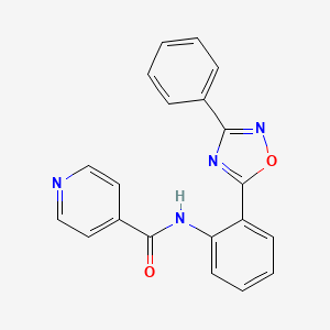 molecular formula C20H14N4O2 B4485523 N-[2-(3-phenyl-1,2,4-oxadiazol-5-yl)phenyl]pyridine-4-carboxamide 