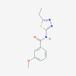 molecular formula C12H13N3O2S B448567 N-(5-ethyl-1,3,4-thiadiazol-2-yl)-3-methoxybenzamide CAS No. 303066-77-5