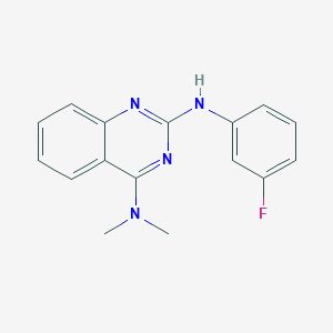 molecular formula C16H15FN4 B4485702 N~2~-(3-fluorophenyl)-N~4~,N~4~-dimethyl-2,4-quinazolinediamine 