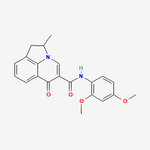 molecular formula C21H20N2O4 B4485711 N-(2,4-dimethoxyphenyl)-2-methyl-6-oxo-1,2-dihydro-6H-pyrrolo[3,2,1-ij]quinoline-5-carboxamide 