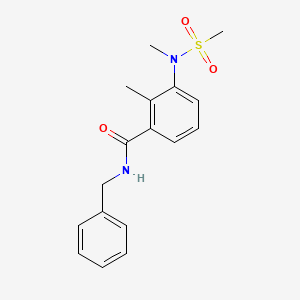 molecular formula C17H20N2O3S B4485720 N-BENZYL-2-METHYL-3-(N-METHYLMETHANESULFONAMIDO)BENZAMIDE 