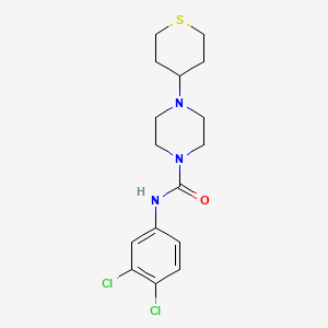 molecular formula C16H21Cl2N3OS B4485745 N-(3,4-dichlorophenyl)-4-(tetrahydro-2H-thiopyran-4-yl)piperazine-1-carboxamide 