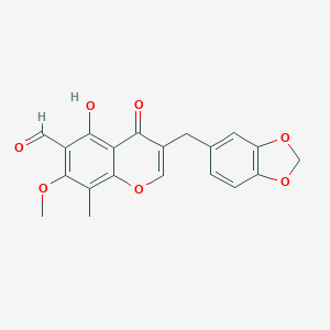 molecular formula C20H16O7 B044858 6-Aldehydo-7-methoxyiso-ophiopogonanone B CAS No. 123941-06-0
