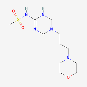 molecular formula C11H23N5O3S B4485860 N-{5-[3-(4-morpholinyl)propyl]-1,4,5,6-tetrahydro-1,3,5-triazin-2-yl}methanesulfonamide 