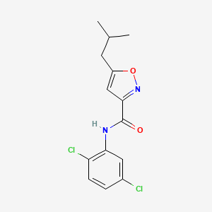 molecular formula C14H14Cl2N2O2 B4485881 N-(2,5-dichlorophenyl)-5-isobutyl-3-isoxazolecarboxamide 