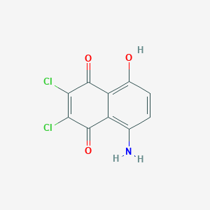 molecular formula C10H5Cl2NO3 B044859 5-Amino-2,3-dichloro-8-hydroxynaphthalene-1,4-dione CAS No. 116133-08-5