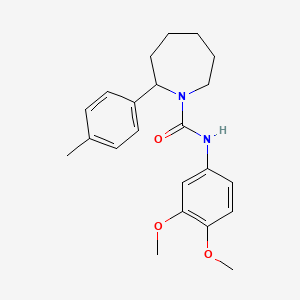 molecular formula C22H28N2O3 B4485905 N-(3,4-dimethoxyphenyl)-2-(4-methylphenyl)azepane-1-carboxamide 
