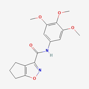 molecular formula C16H18N2O5 B4486063 N-(3,4,5-trimethoxyphenyl)-5,6-dihydro-4H-cyclopenta[d]isoxazole-3-carboxamide 