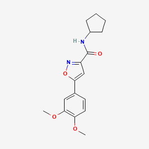 molecular formula C17H20N2O4 B4486085 N-cyclopentyl-5-(3,4-dimethoxyphenyl)-3-isoxazolecarboxamide 