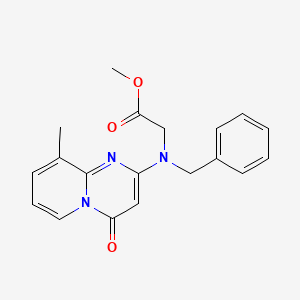 molecular formula C19H19N3O3 B4486104 methyl N-benzyl-N-(9-methyl-4-oxo-4H-pyrido[1,2-a]pyrimidin-2-yl)glycinate 