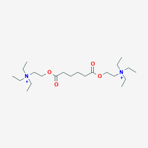molecular formula C22H46N2O4+2 B448629 N~1~,N~1~,N~1~-TRIETHYL-2-({6-OXO-6-[2-(TRIETHYLAMMONIO)ETHOXY]HEXANOYL}OXY)-1-ETHANAMINIUM 