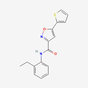 molecular formula C16H14N2O2S B4486348 N-(2-ethylphenyl)-5-(2-thienyl)-3-isoxazolecarboxamide 