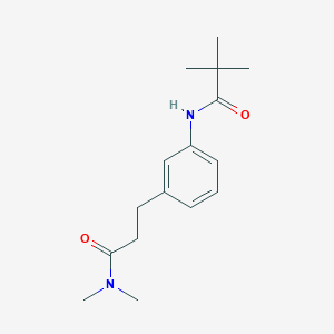 molecular formula C16H24N2O2 B4486362 N-{3-[3-(dimethylamino)-3-oxopropyl]phenyl}-2,2-dimethylpropanamide 