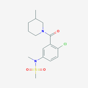 molecular formula C15H21ClN2O3S B4486434 N-[4-chloro-3-(3-methylpiperidine-1-carbonyl)phenyl]-N-methylmethanesulfonamide 