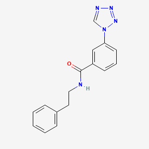 molecular formula C16H15N5O B4486541 N-(2-phenylethyl)-3-(1H-tetrazol-1-yl)benzamide 