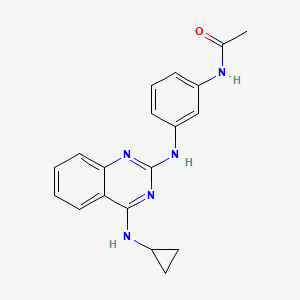 molecular formula C19H19N5O B4486577 N-(3-{[4-(cyclopropylamino)-2-quinazolinyl]amino}phenyl)acetamide 
