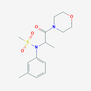 molecular formula C15H22N2O4S B4486646 N-[1-methyl-2-(4-morpholinyl)-2-oxoethyl]-N-(3-methylphenyl)methanesulfonamide 