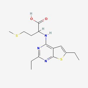 molecular formula C15H21N3O2S2 B4486652 N-(2,6-diethylthieno[2,3-d]pyrimidin-4-yl)methionine 