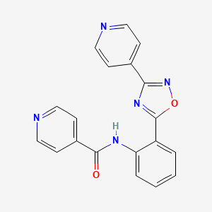molecular formula C19H13N5O2 B4486811 N-{2-[3-(pyridin-4-yl)-1,2,4-oxadiazol-5-yl]phenyl}pyridine-4-carboxamide 