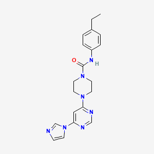 molecular formula C20H23N7O B4486825 N-(4-ethylphenyl)-4-[6-(1H-imidazol-1-yl)-4-pyrimidinyl]-1-piperazinecarboxamide 