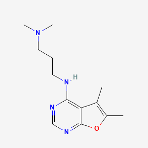 molecular formula C13H20N4O B4486892 N'-(5,6-dimethylfuro[2,3-d]pyrimidin-4-yl)-N,N-dimethyl-1,3-propanediamine 