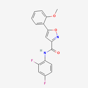 molecular formula C17H12F2N2O3 B4486917 N-(2,4-difluorophenyl)-5-(2-methoxyphenyl)-3-isoxazolecarboxamide 