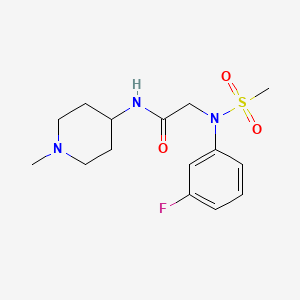 molecular formula C15H22FN3O3S B4486953 N~2~-(3-fluorophenyl)-N~1~-(1-methyl-4-piperidinyl)-N~2~-(methylsulfonyl)glycinamide 